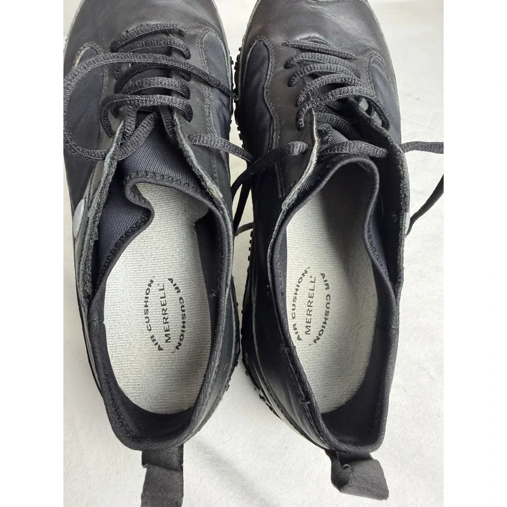 Merrell Vibram  AIR CUSHION men's Shoes‎ Size 9 Black Lace Up-Slip Proof